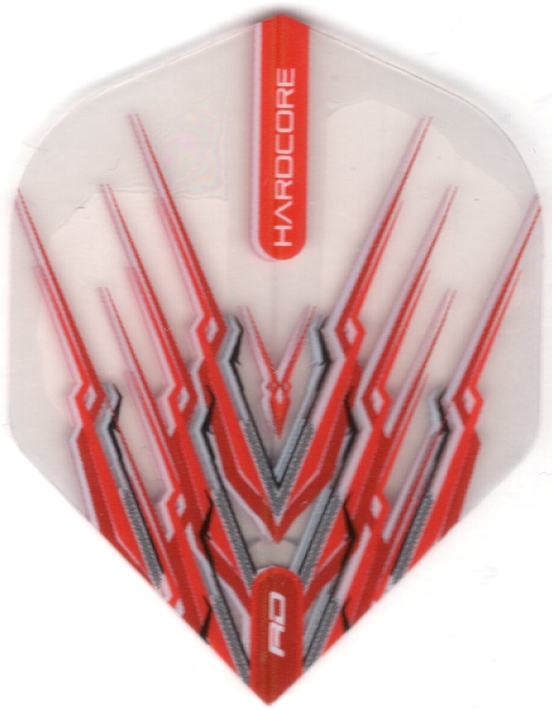 SNAKEBITE RED & GREY MOHAWK Dart Flights: 3 per set
