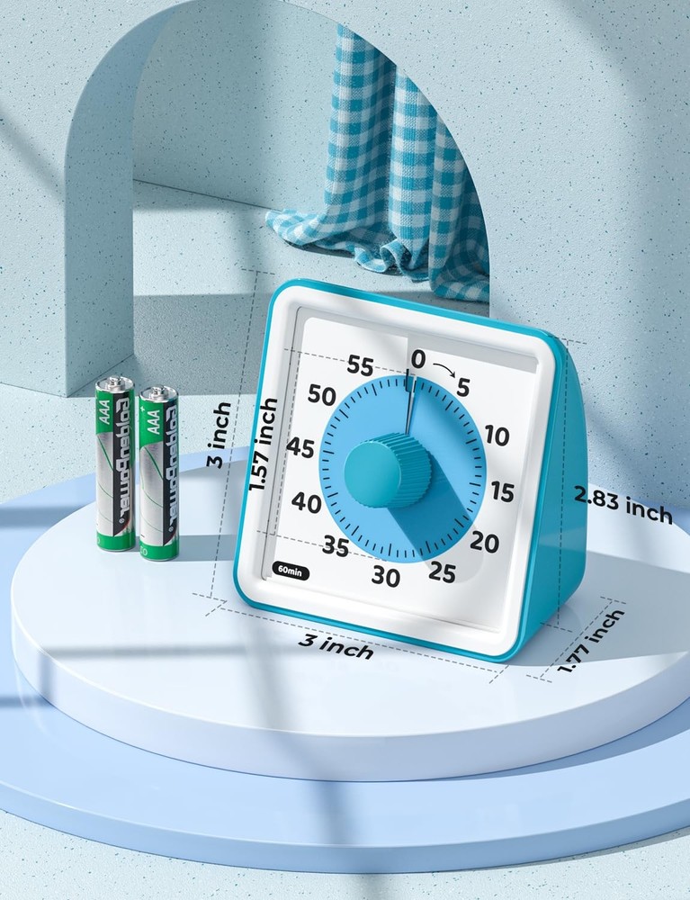 Visual Timer for Kids, 60-Minute Countdown Timers for Classroom Office Kitche...
