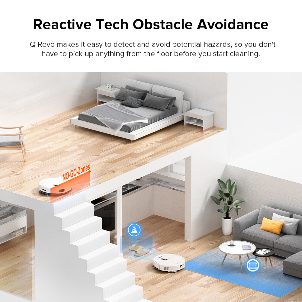 Roborock Q Revo Robot Vacuum, Self-Drying, Mop Lifting - Certified Refurbished