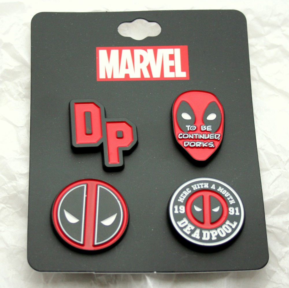 Marvel Comics Deadpool 4 Hat Lapel Pin Set New MOC Bioworld