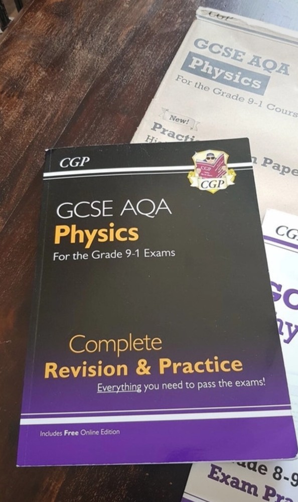 GCSE AQA Physics CGP Bundle- revision guide, revision & practice (&papers) exam