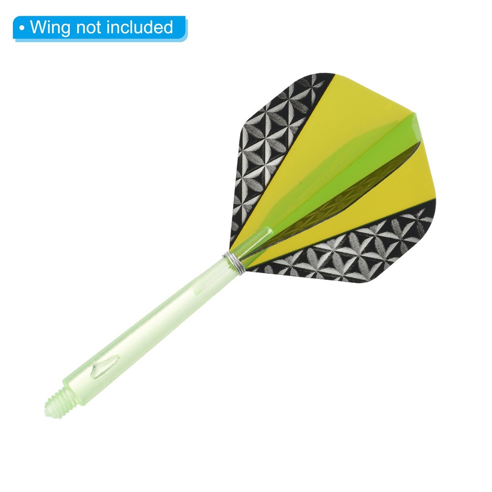 45mm Dart Shafts, Medium 2BA Thread Plastic Dart Stems - 9 Pack (Green)