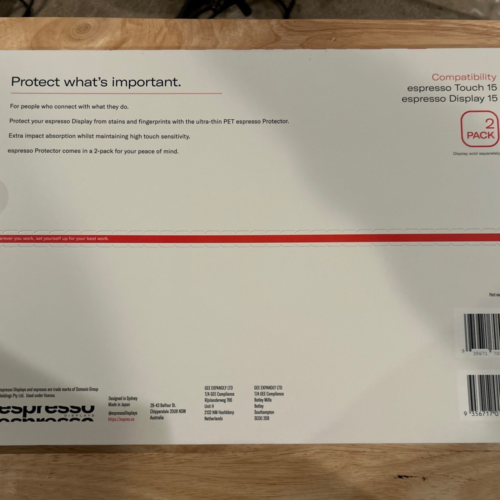 Espresso 15 Display Screen Protector