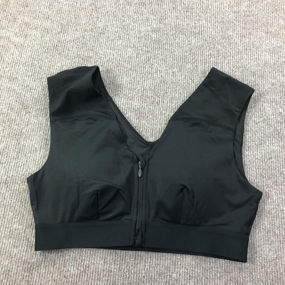 Tommie Copper Shoulder Support Bra Large Znergy Compression Zip Front