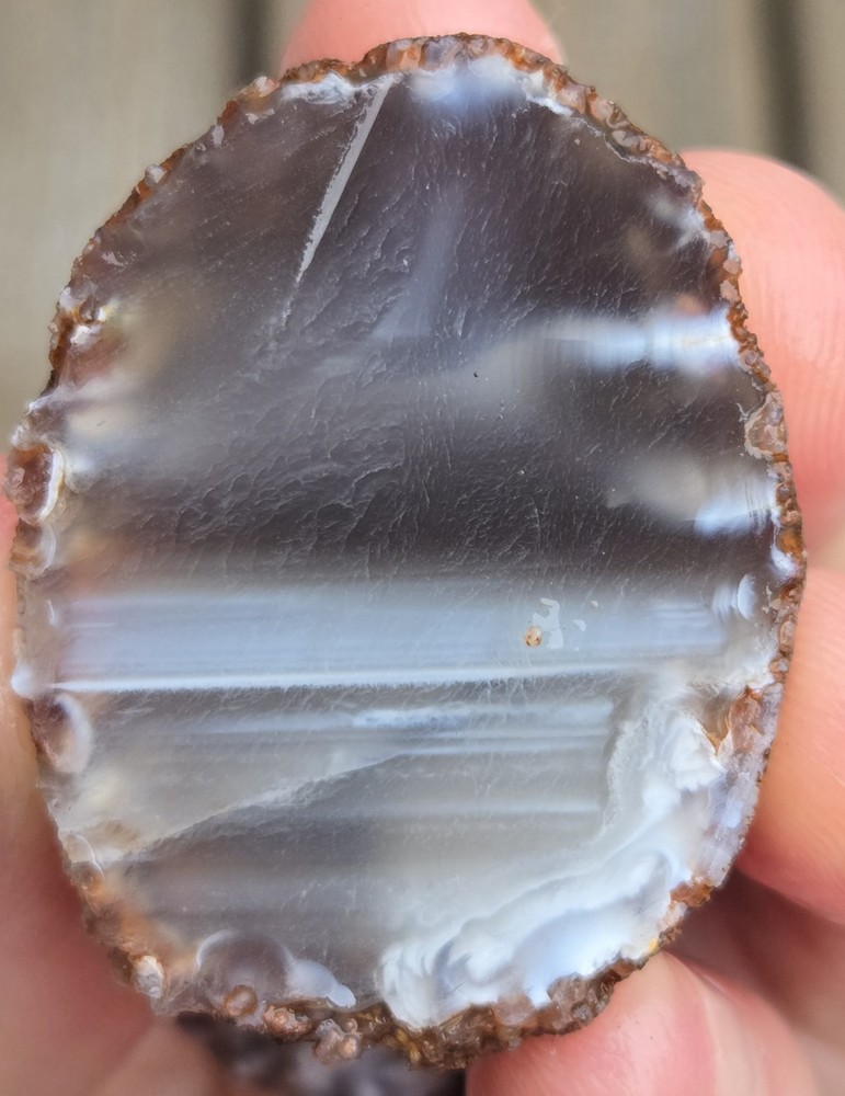 Oco Agate Geode Cut In Half - Rough, Natural, Not Polished Lapidary