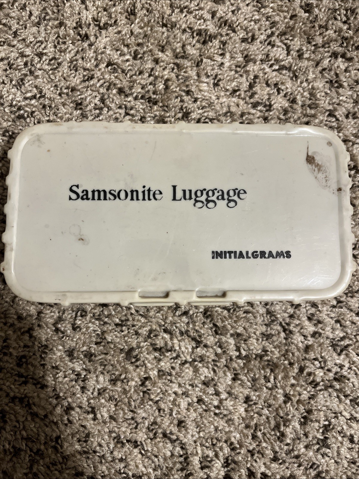 Vintage Samsonite Metal Initial Luggage Tags Initialgrams 1/2” Kit