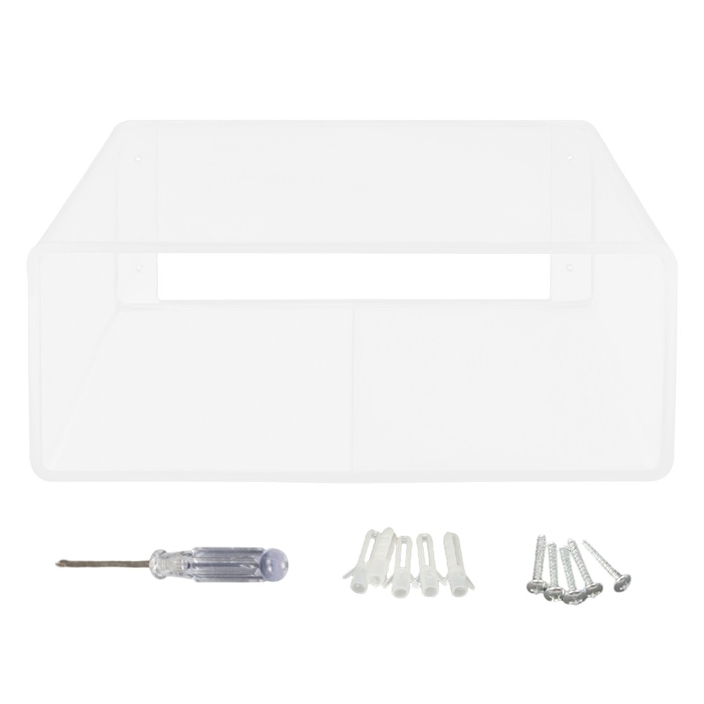 Clear Acrylic 2-Tier Wall-Mounted Nightstand | Floating Bedside Table