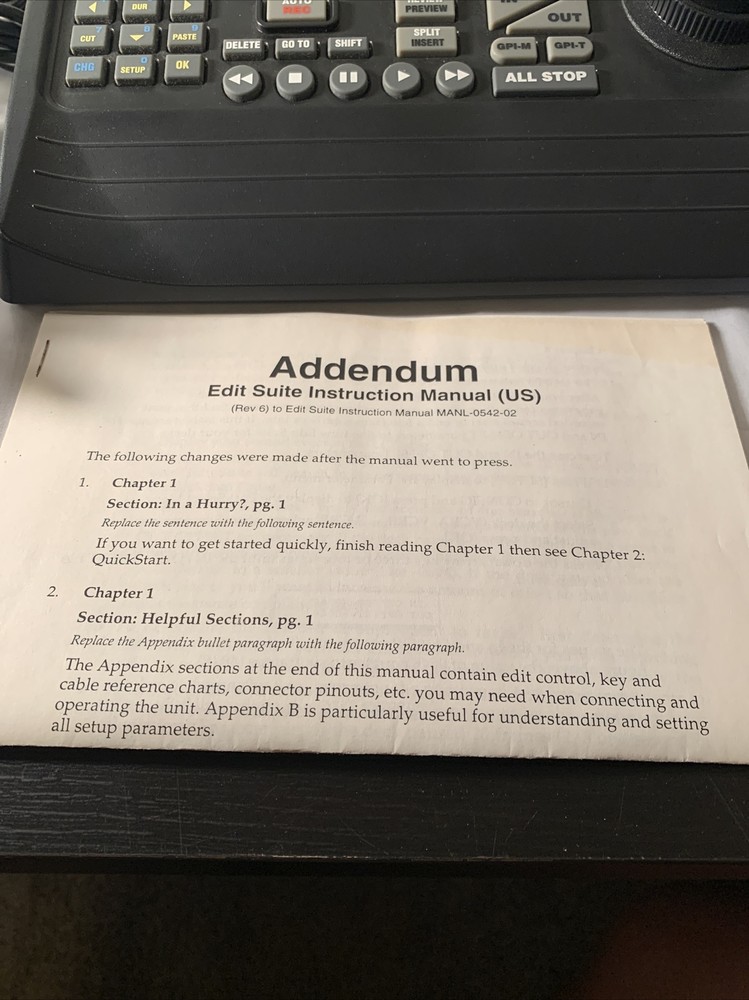 Videonics AB-1 Edit Suite A/B Roll Edit Controller Video Editor COMPLETE In BOX