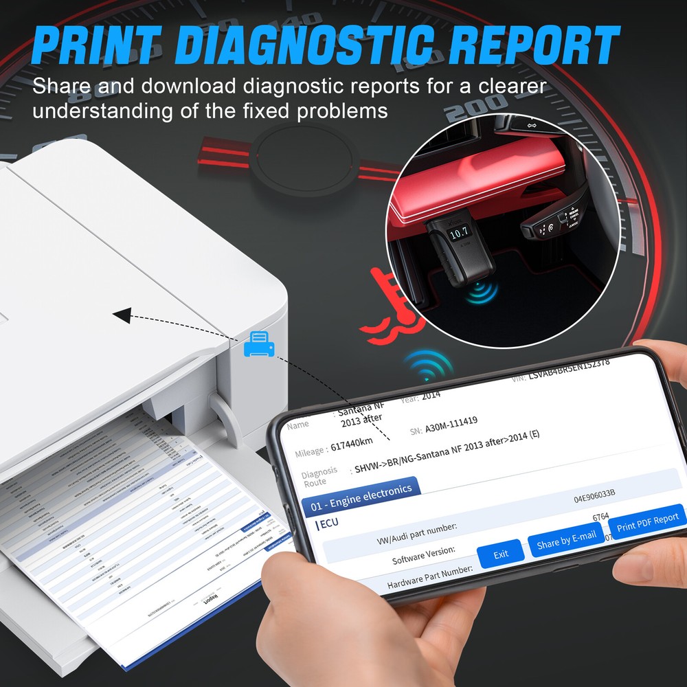 XTOOL A30M Full System Diagnostic Bluetooth Scanner Acitve Test Tool 21+ Service