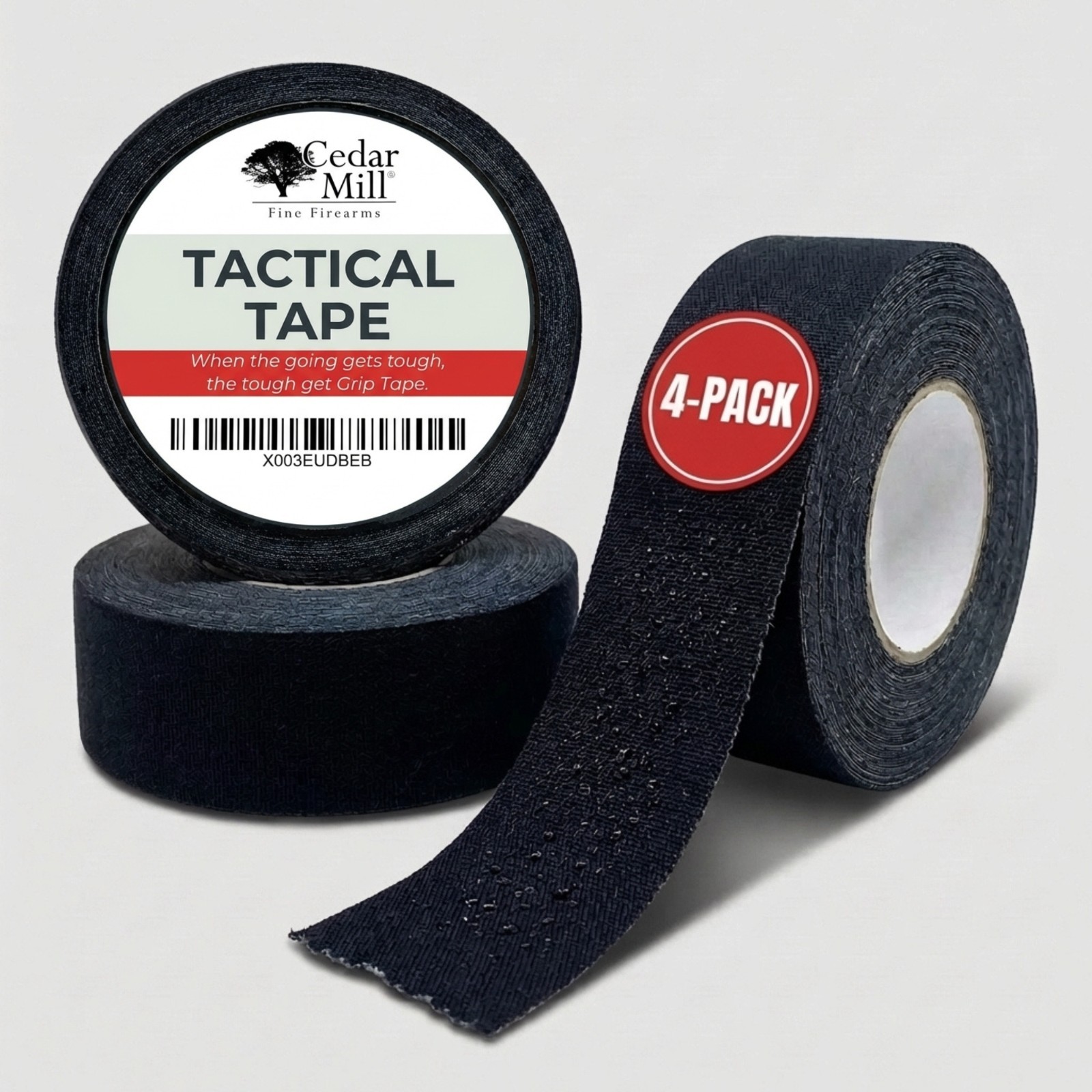 4-Pack Gun Grip Tape Non Reflective Water Resistant Protective Wrap for Rifle