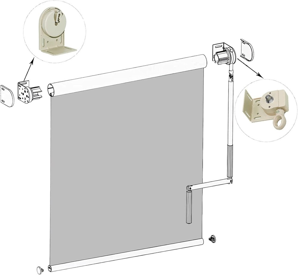 Cordless Bracket, Sunshade Replacement Accessory, Beige