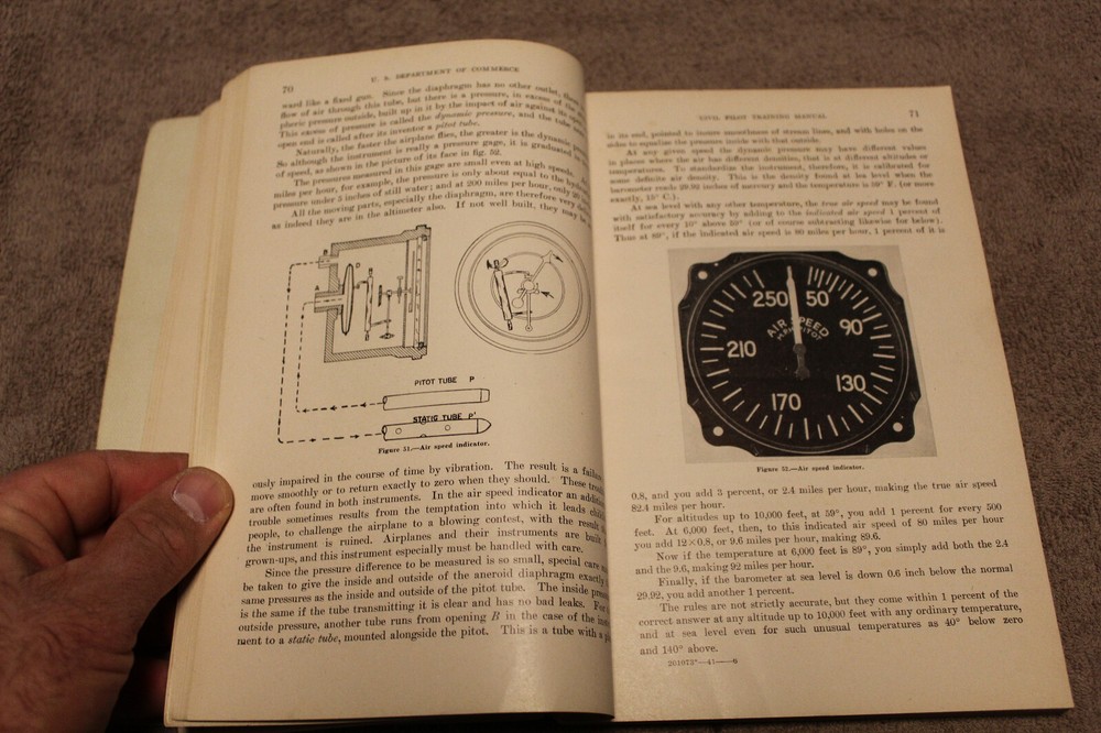 Original Early WW2 U.S. Civil Pilot Training Book, 1941 dated