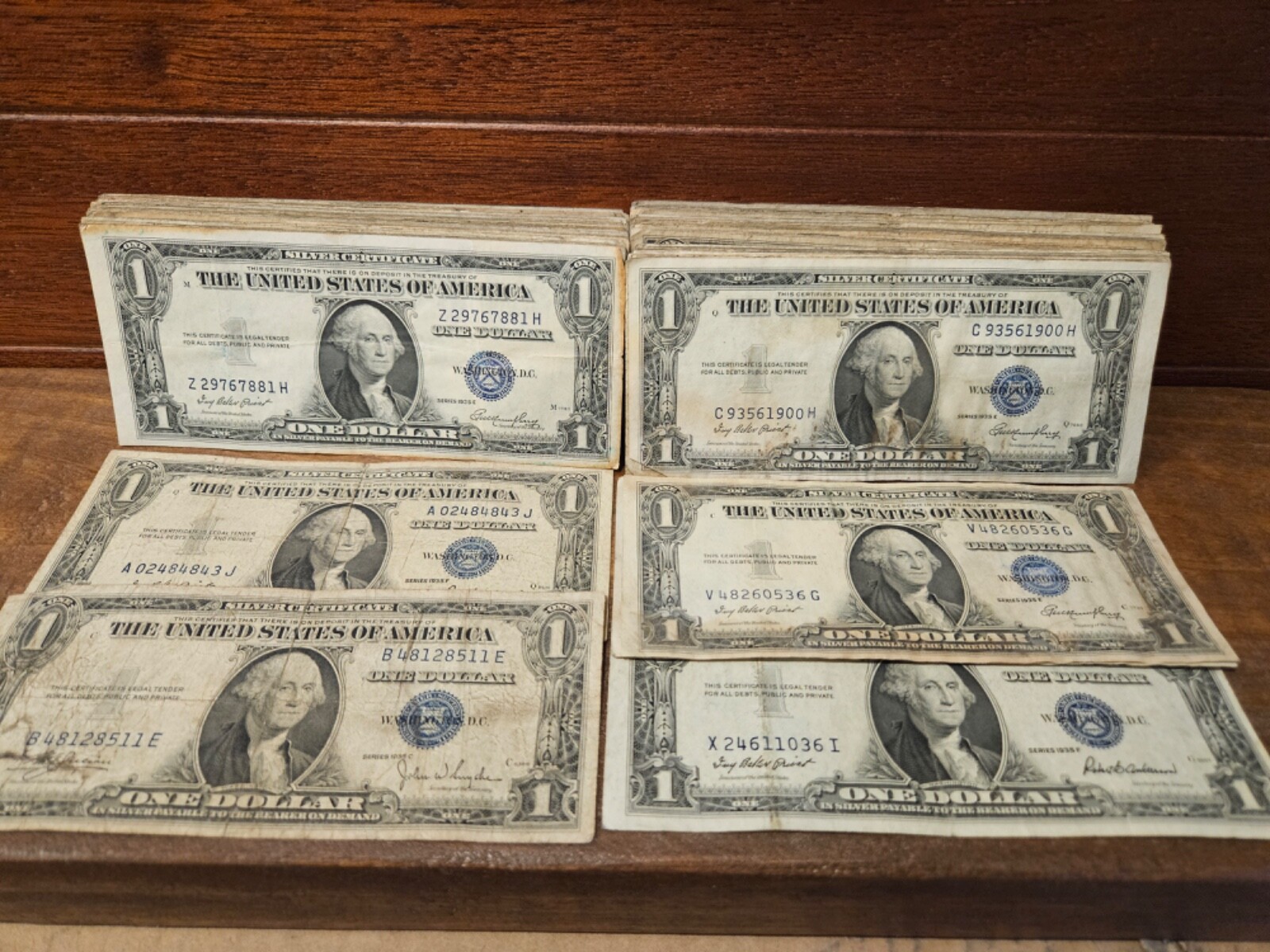 1935 or 1957 One Dollar Blue Seal Note Silver Certificate Old US Bill $1 Money