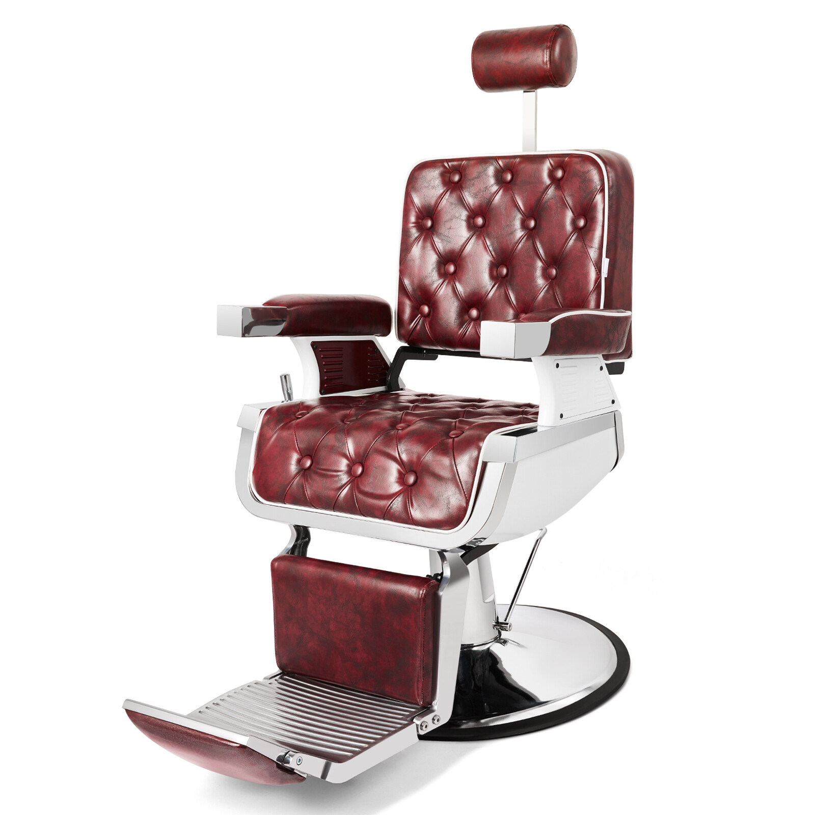 Red Vintage All Purpose Heavy Duty Hydraulic Recliner Barber Chair Salon Beauty