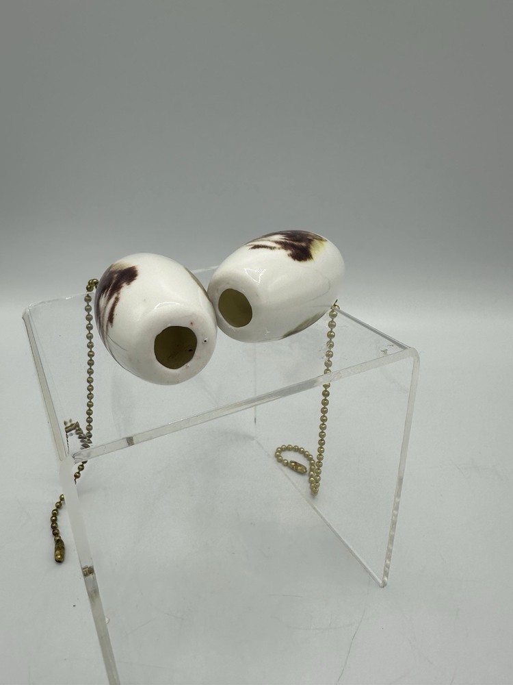 Ceiling Fan Pull Chain White Ceramic Cat Face