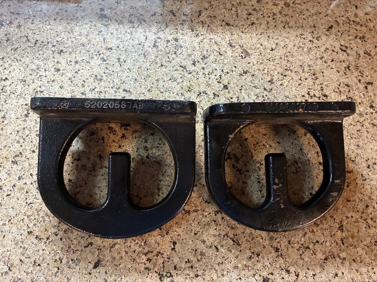 FRONT BUMPER TOW HOOK SET DODGE RAM 2500 3500  2003-2012 OEM MOPAR 52020587AB