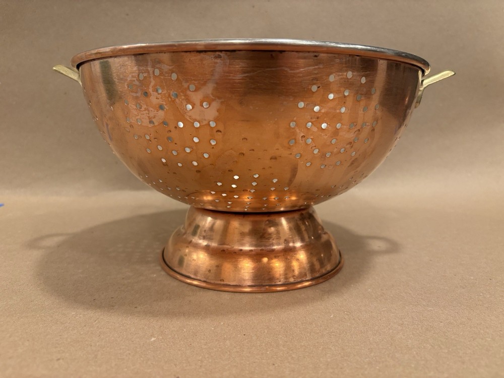 Copper Colander Round Kitchen Strainer with Handles