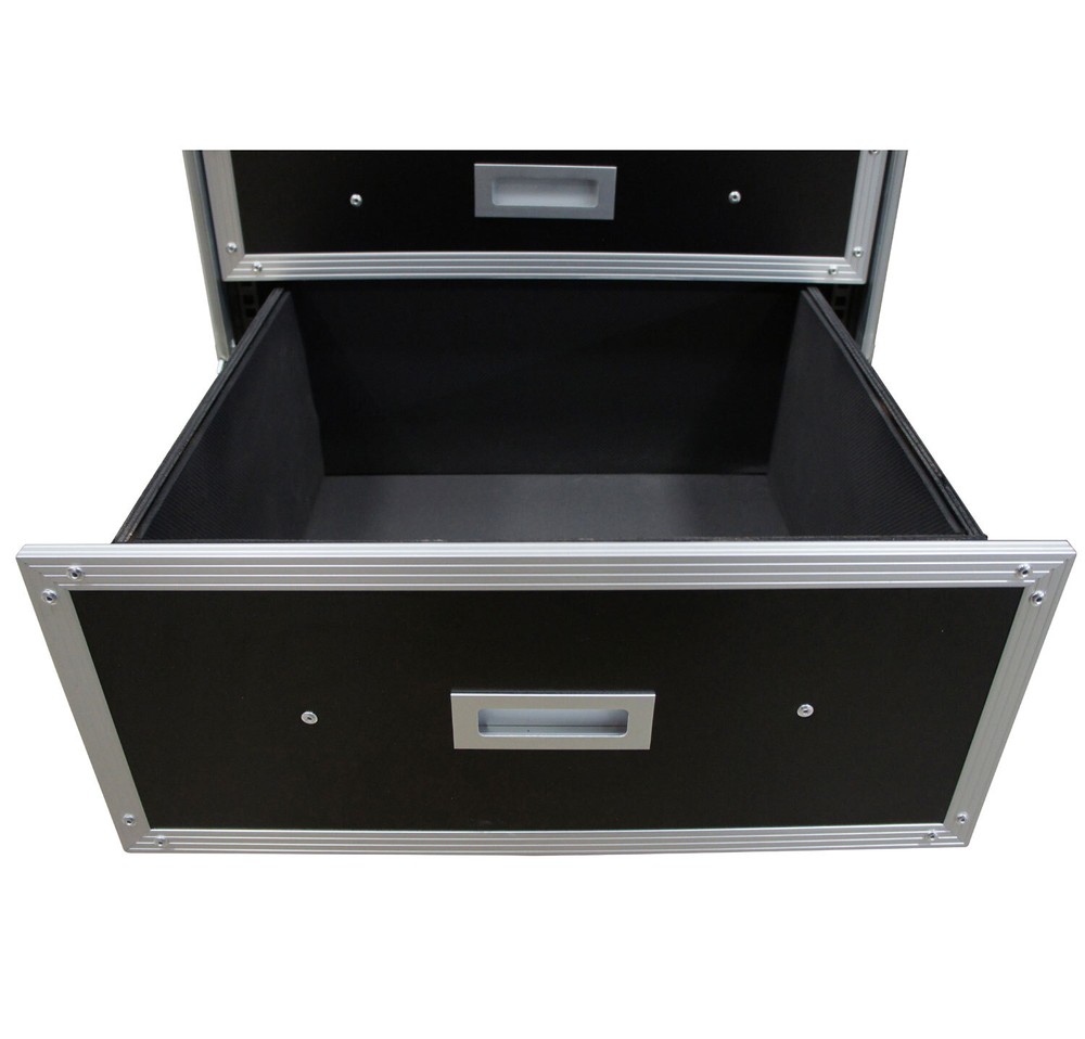 Harmony Cases Portable Rolling 7 Drawer Production Vendor Show Work Case Table