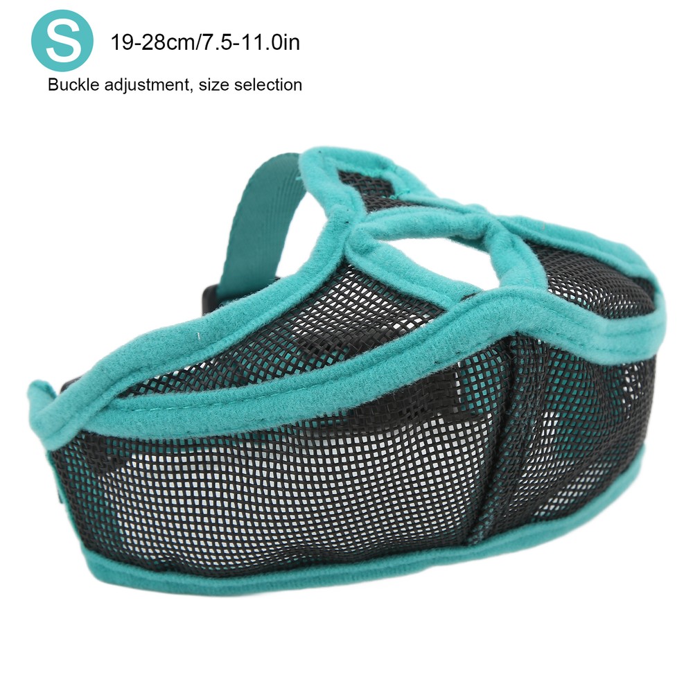 Short Snout Dog Muzzle Mesh Adjustable Breathable Anti Biting Bulldog