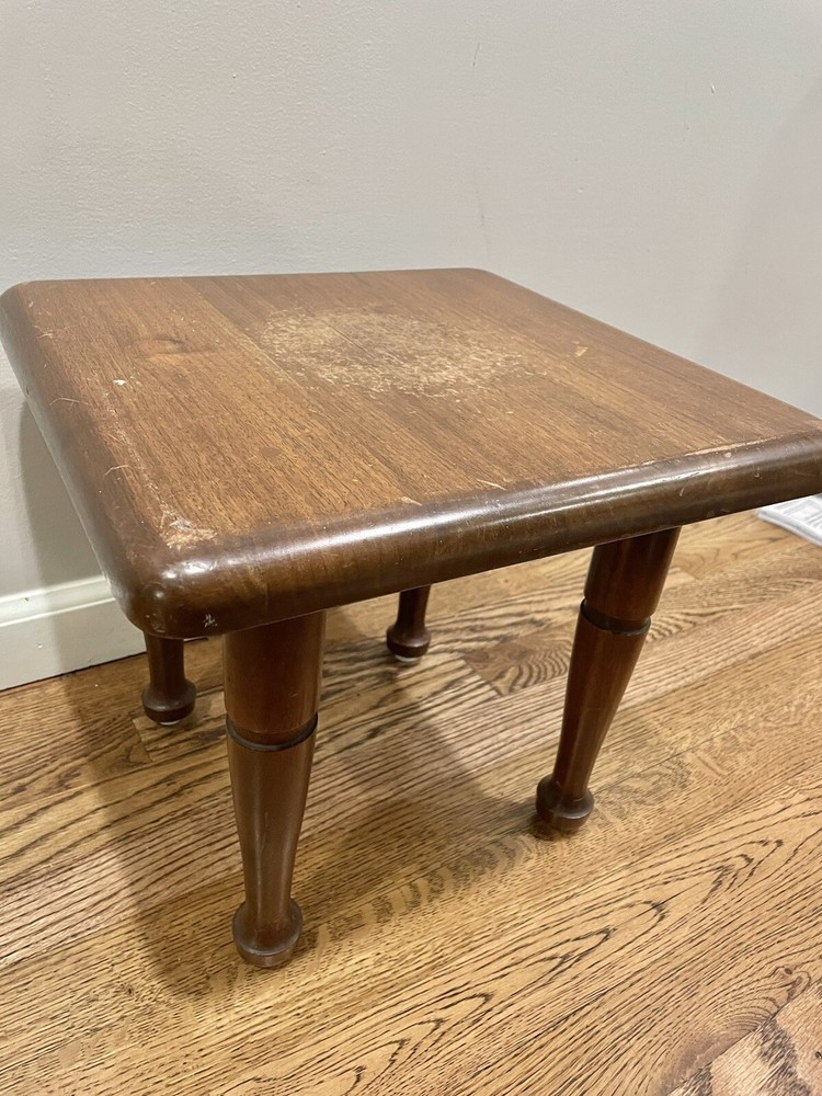 Vintage Short Wood Plant Stand Table Riser  +