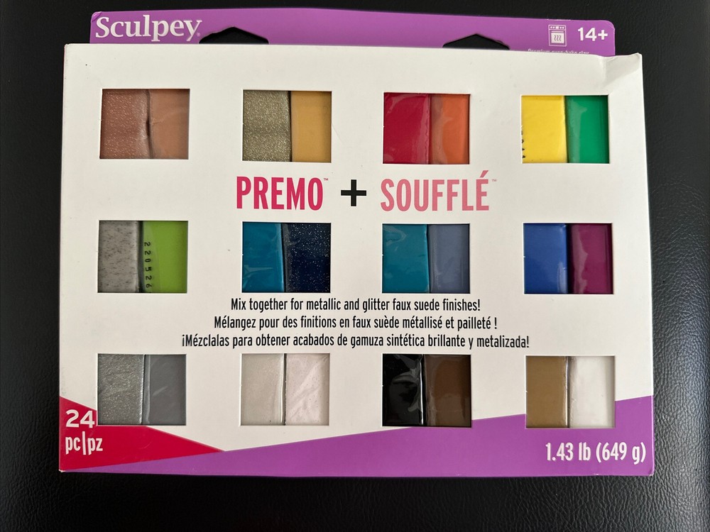 sculpey oven bake clay premo+soufflé 24pc