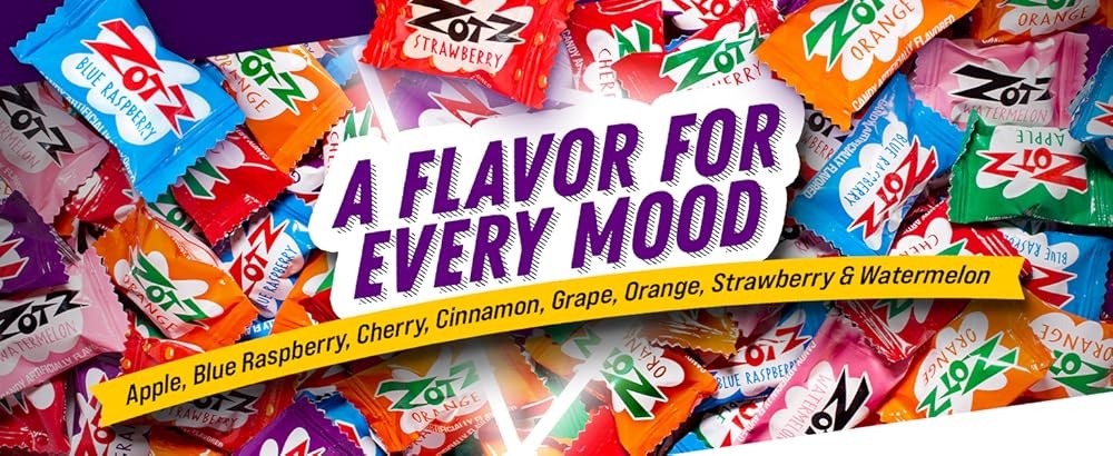 Fizzy Bulk Candy - Hard Candy Indivily Wrapped- Assorted 7 Fruit