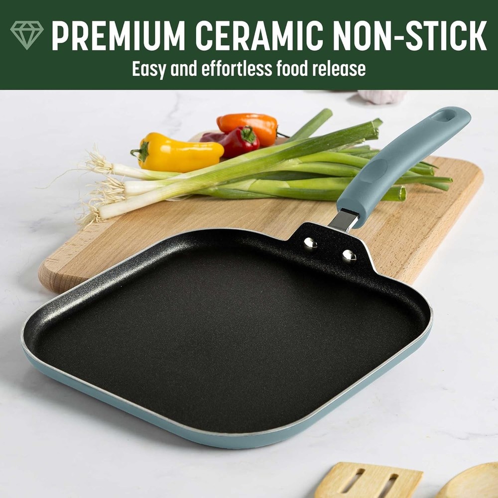 Ceramic Nonstick Pots and Pans Set, Ceramic Coating Made without PFOA, PTFE ...