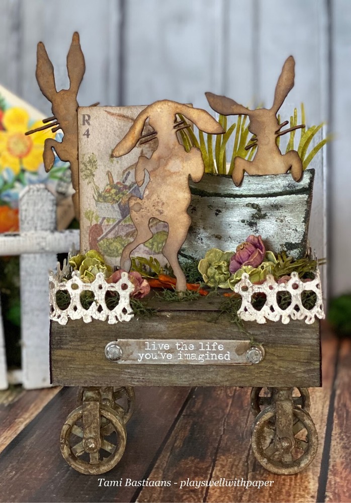 Sizzix Thinlits Bunny Hop 3-pc set #664421 Retail $19.99 designer Tim Holtz