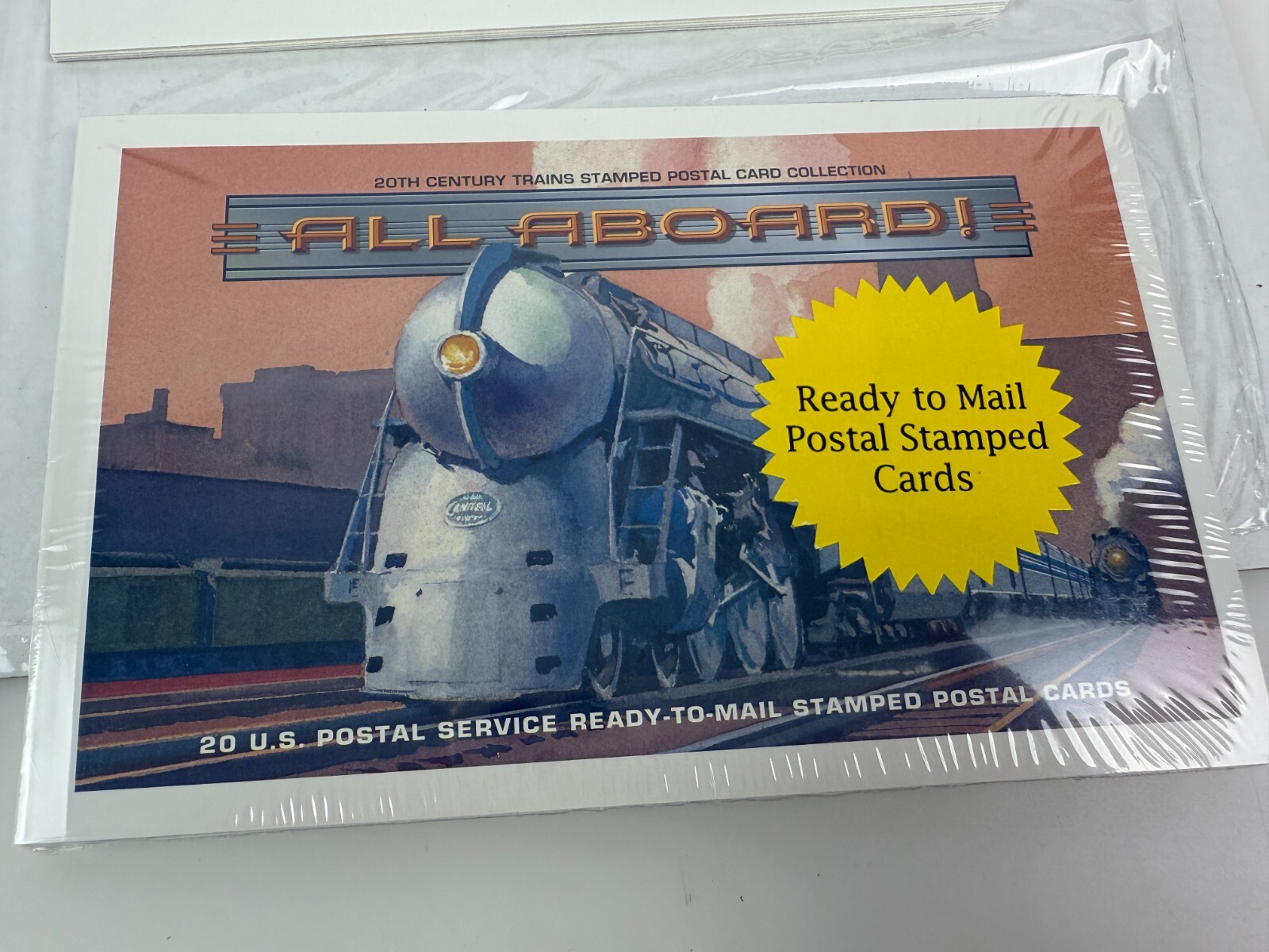 USPS "All Aboard" Stamp Complete Set Prints,Post Cards 1st Day of Issue Aug 1999
