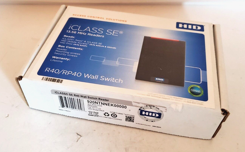 HID iCLASS SE R40 Wall Switch Reader 920NTNNEK00000 13.56 MHz Reader