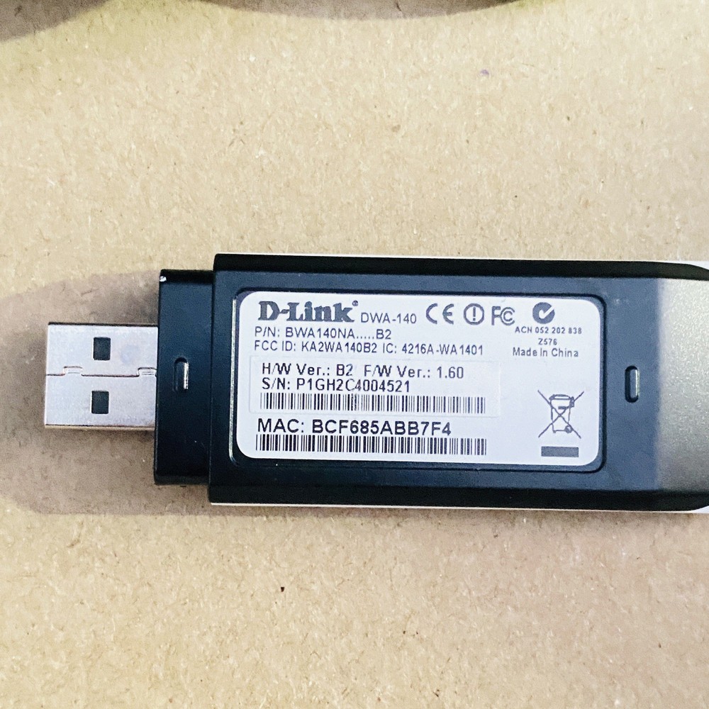 D-link DWA-140 Range Booster N'USB Wireless Adapter Tested Works