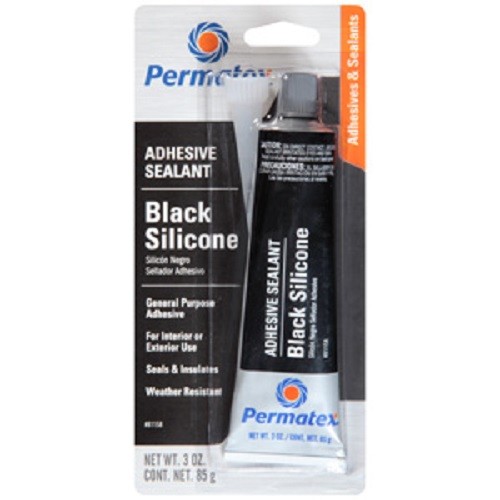 3 oz Tube Permatex 81158 Black Silicone Adhesive Sealant Made in USA