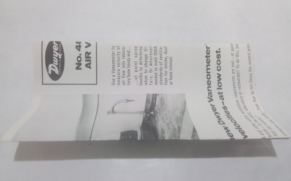 Dwyer VANEOMETER 69-340096-00 (WP34)