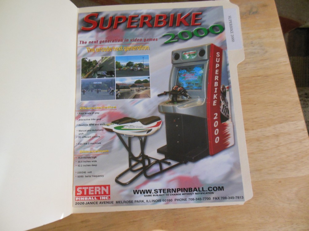 SUPERBIKE 2000     ARCADE GAME  FLYER