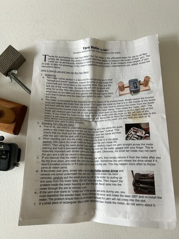 Yarn Meter Measuring Tool