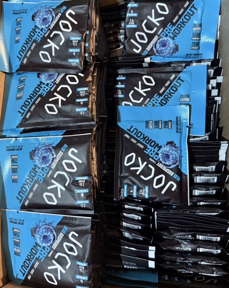 Jocko Preworkout Powder Blue Raspberry - 30 Single Serve Packets