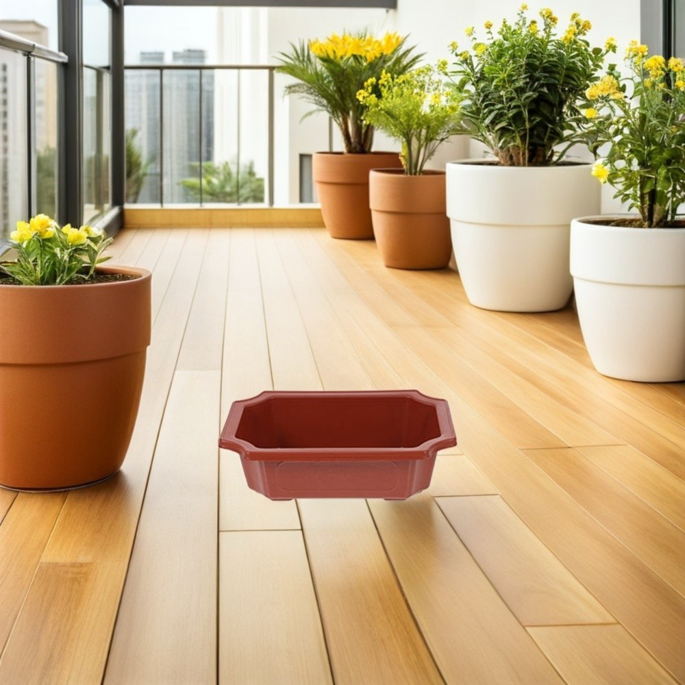 10 Pcs Plastic Bonsai Pots Rectangular Planter Vintage Large Patio