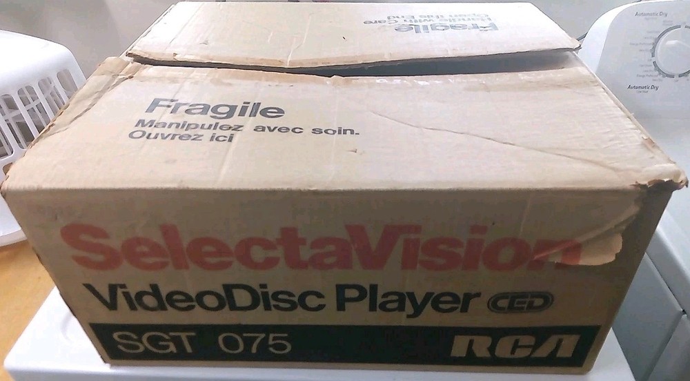 CED Player RCA SelectaVision SGT 075 BOX ONLY