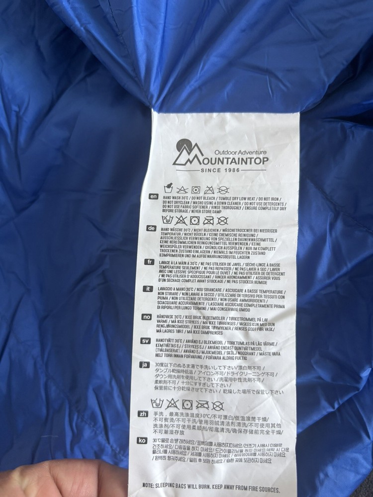 Mountaintop Sleeping Bag Model Hiking 600