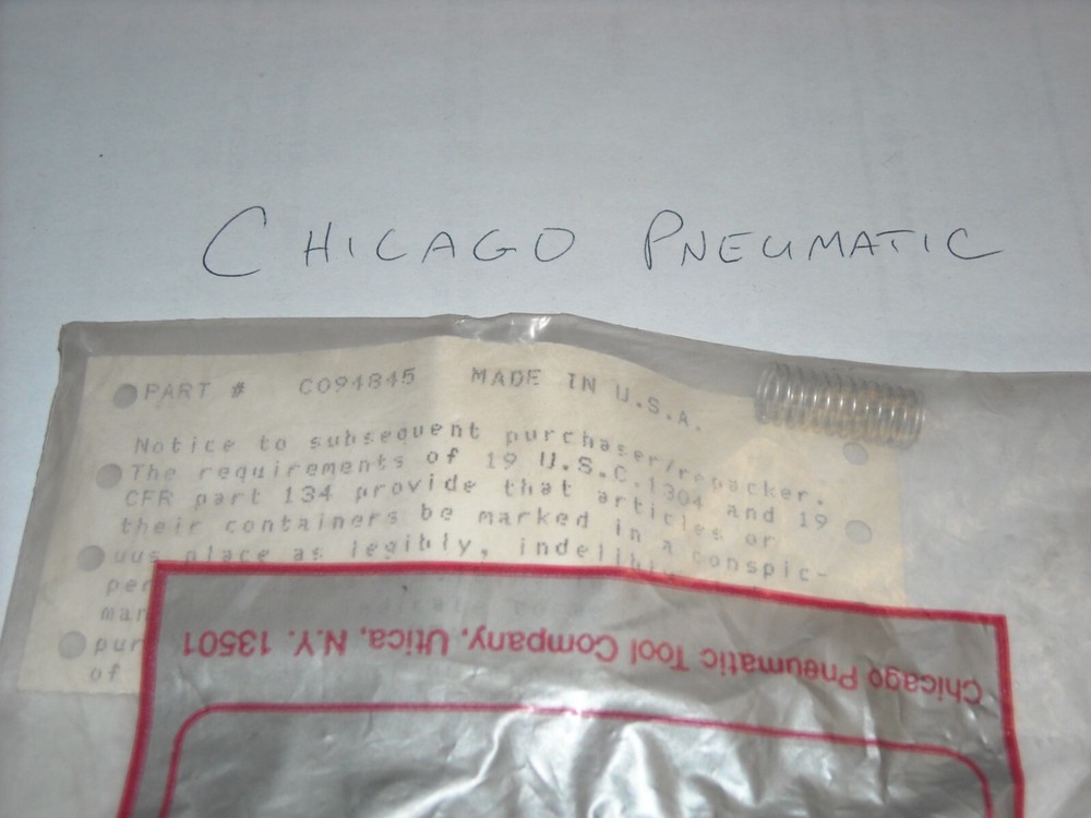 C094845, Chicago Pneumatic, Spring, New Old Stock