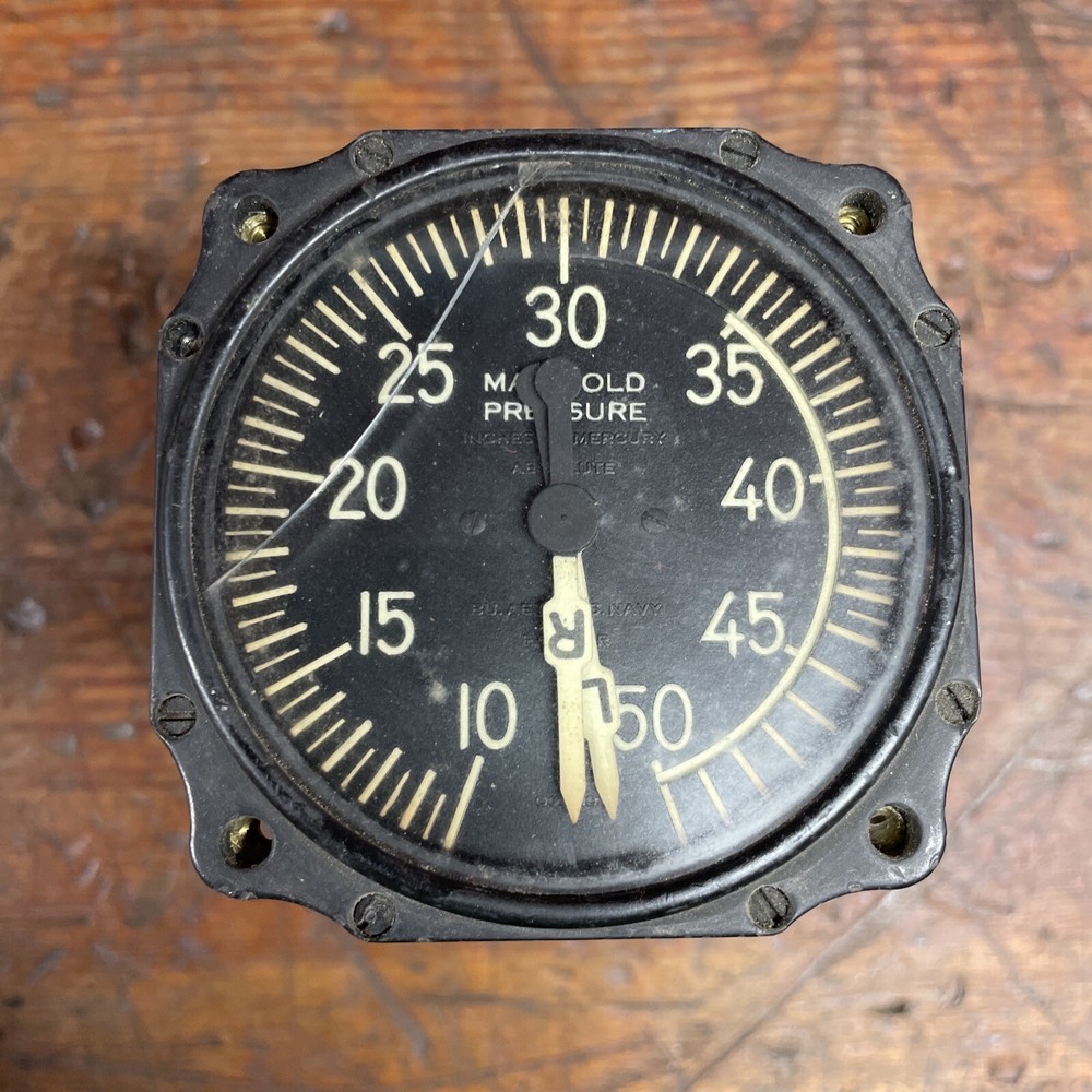 Airplane Manifold Pressure Gauge Indicator