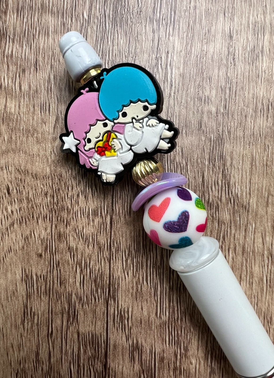 Custom beaded pen. Cute Sanrio characters! gifts, basket filler, journal, teen