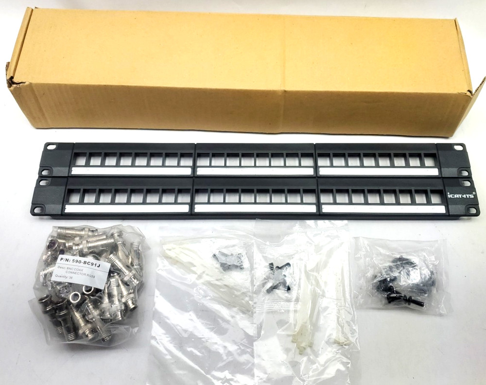 iCAT -ITS 24 Port Patch Panel ASD-PP- Blank48P2U 2RU S3