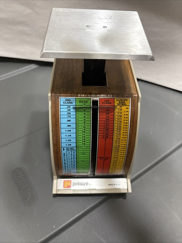 Vintage Pelouze 2 lb Model X-2 Postage Mail Scale