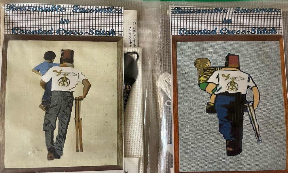 Shriners Counted Cross Stitch Pattern And Floss