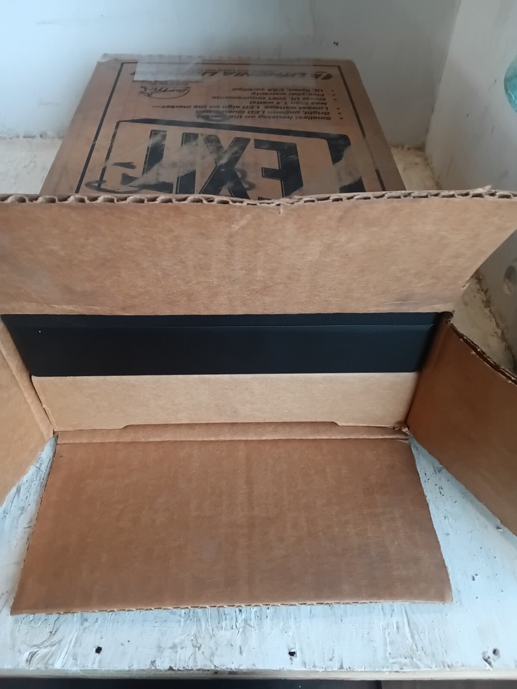 LITHONA LIGHTING - Black Exit Sign WITH MOUNT - (SW47)