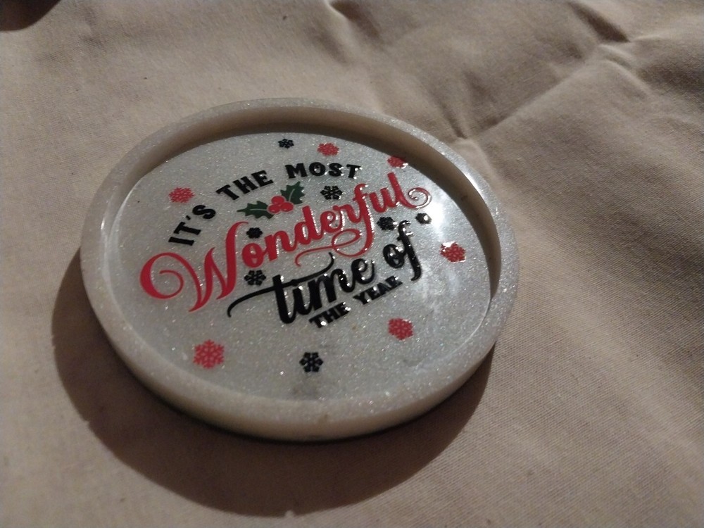 Resin Christmas Coaster