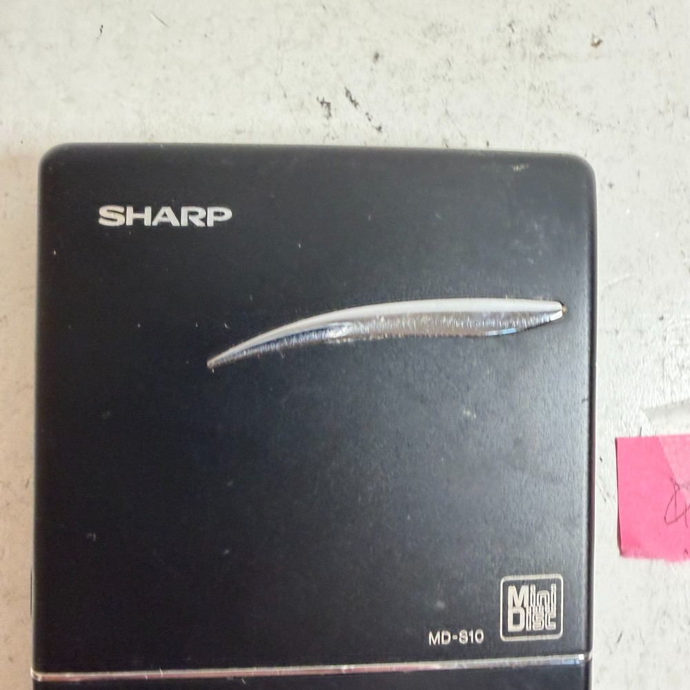 Vintage Sharp MD Walkman MD-S10 Black Portable MiniDisc Player - Untested