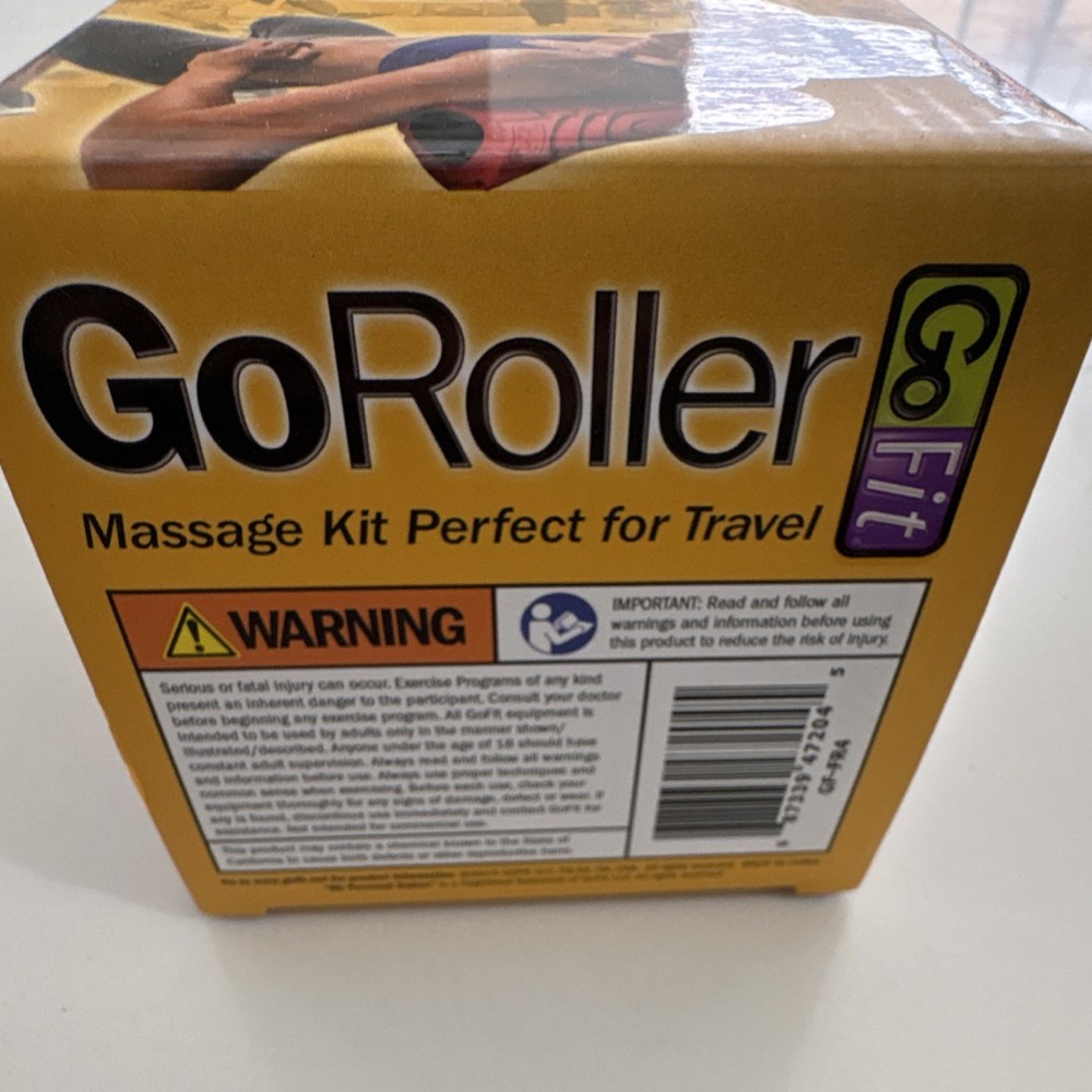 GoFit GoRoller Foam Roller Kit Red Varied Pattern Deep Tissue Massage Set