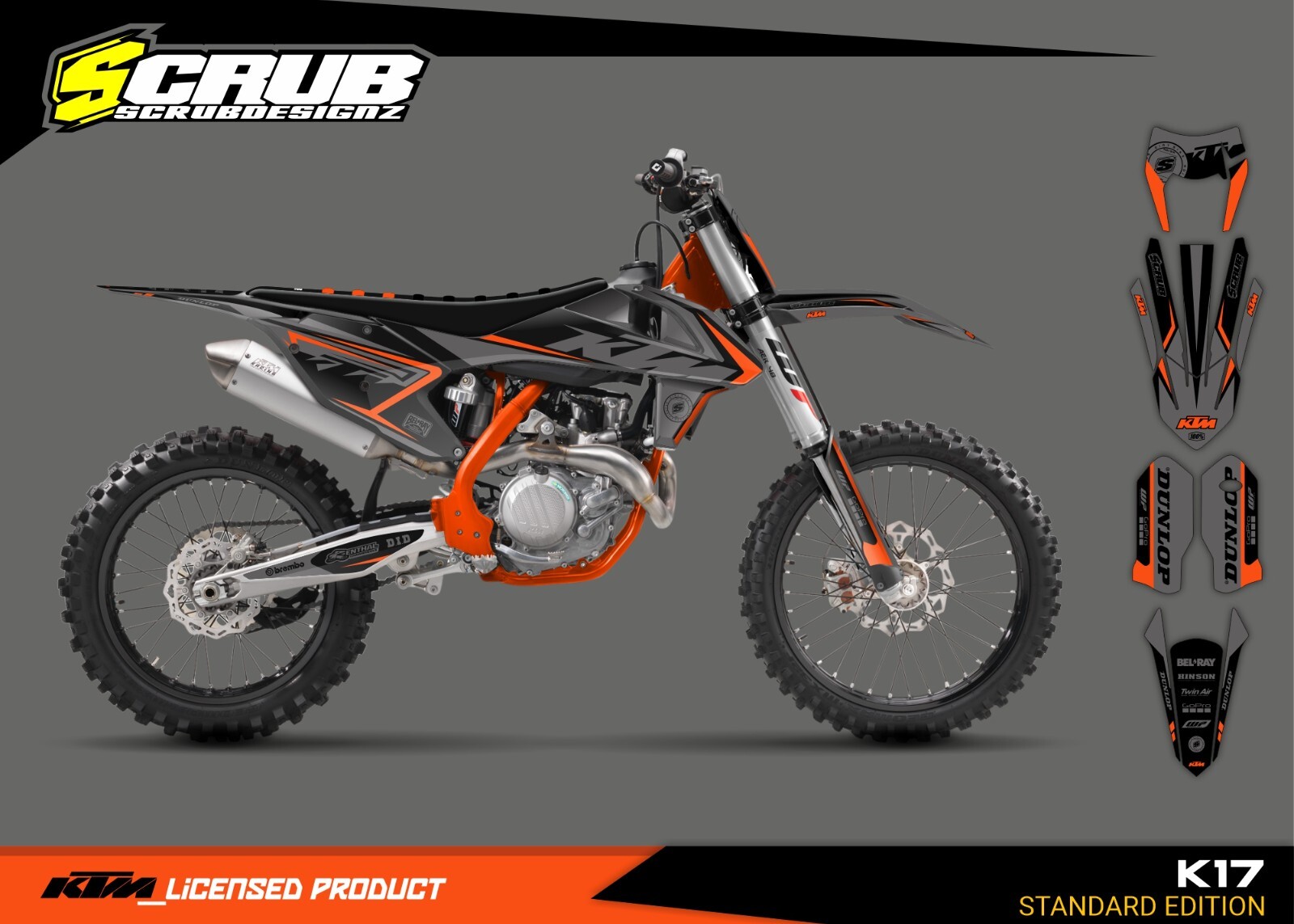 Plastics + Graphics KTM 2017 2018 2019 XC-W XCF-W EXC EXC-F